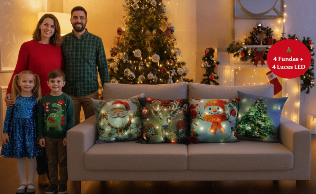 Nuevas Fundas de Cojines Navideños LED Merry Christmas™