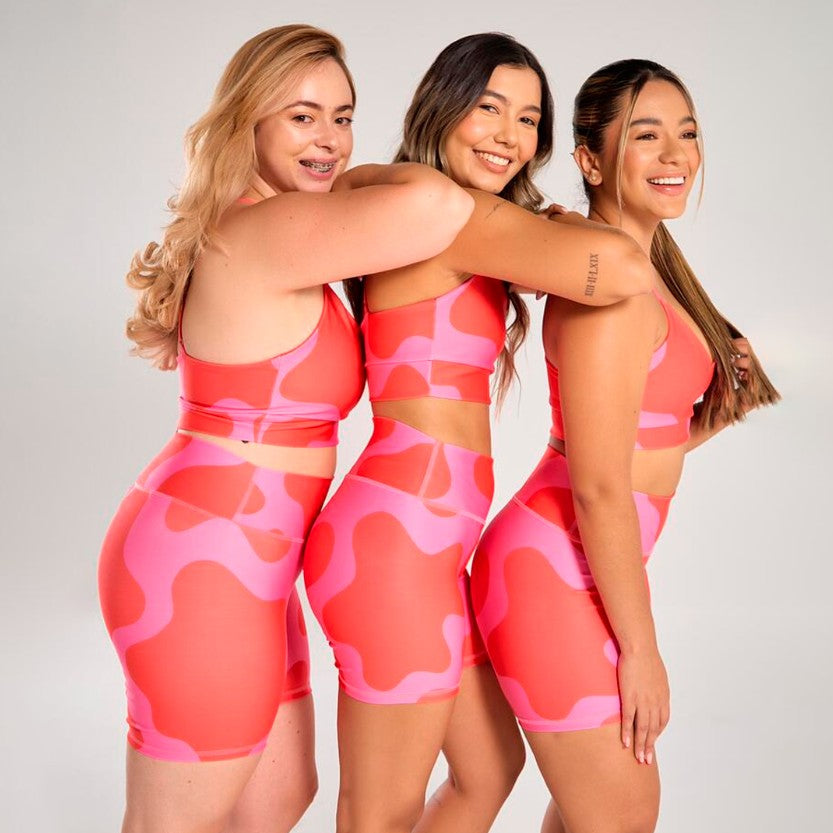Nuevo Set deportivo top + Short pink glow