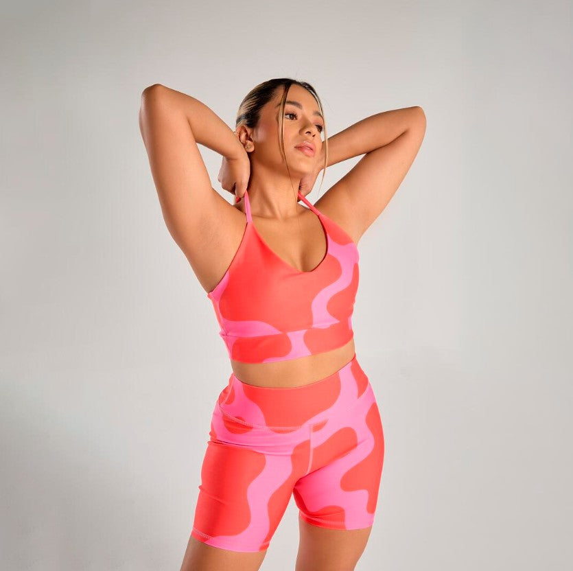 Nuevo Set deportivo top + Short pink glow